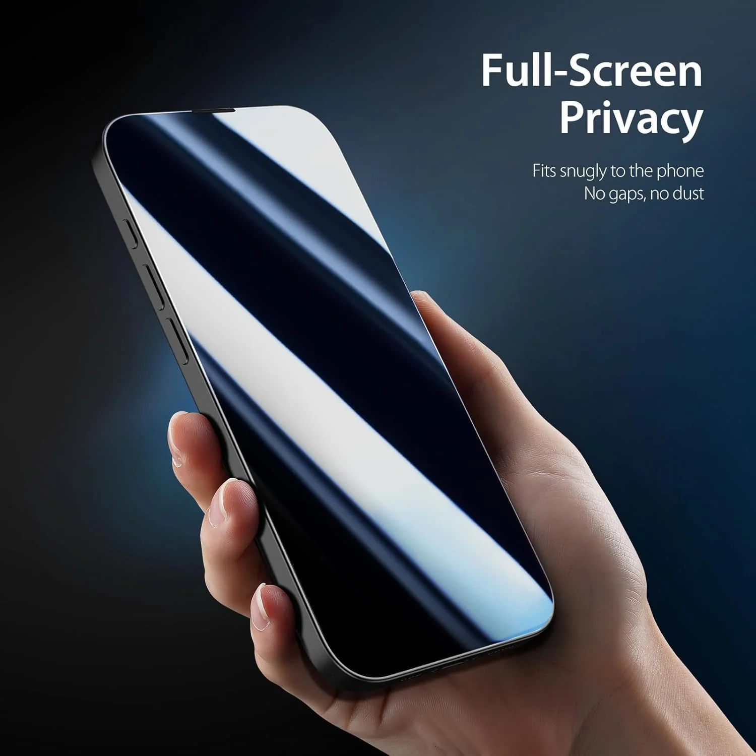 PROTECT iPhone 16 Pro Max Privacy Screen Protector, 9D Tempered Glass, Anti Scratch, Matte , Black, PIP16PM - Image 5