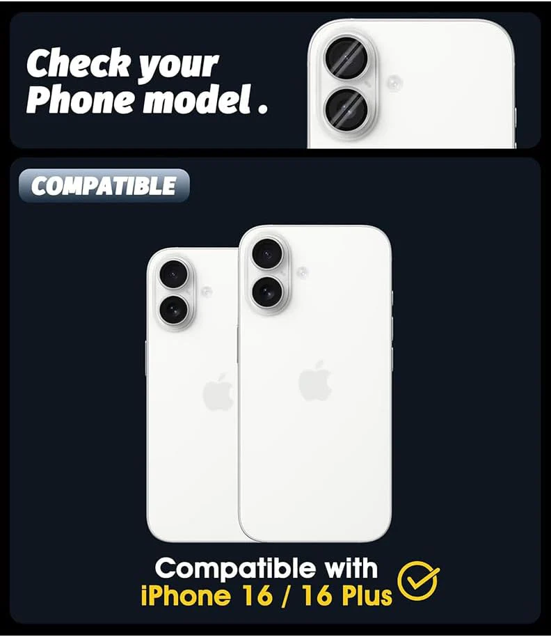 PROTECT  iPhone 16 Xzoom Lens Protector, Sapphire Glass, Alloy Material, Ultra Clear, Premium Finish, Clear, XIP16SLV - Image 2