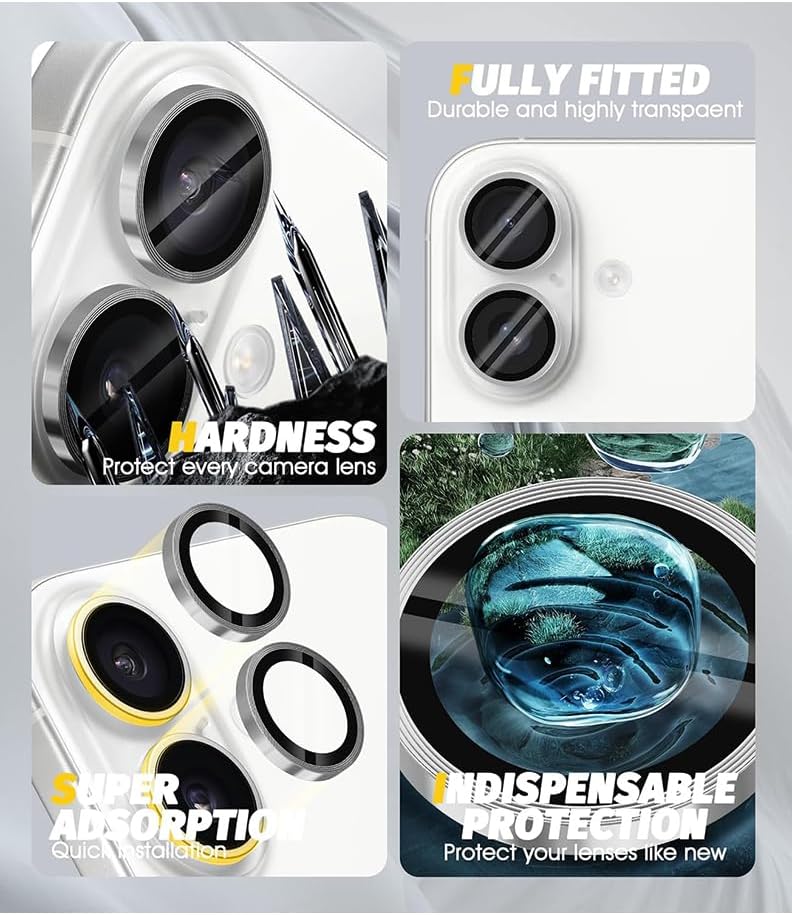 PROTECT  iPhone 16 Xzoom Lens Protector, Sapphire Glass, Alloy Material, Ultra Clear, Premium Finish, Clear, XIP16SLV - Image 3