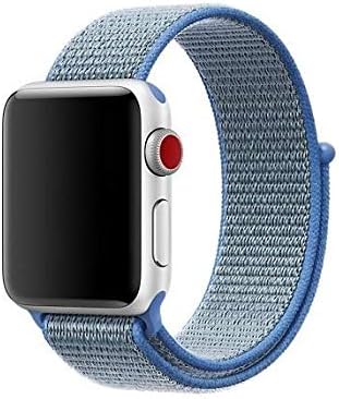 PROTECT  Nylon Band Watch Strap, For Apple Watch, 42/44/45mm, Blue, NWS42BLU - Image 4