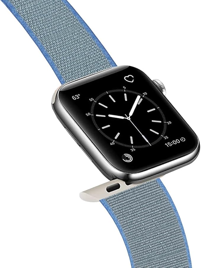 PROTECT  Nylon Band Watch Strap, For Apple Watch, 42/44/45mm, Blue, NWS42BLU - Image 6