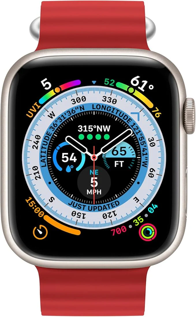 PROTECT Ocean Band Watch Strap, For Apple Watch, 38/40/41mm, Red, OWS41RED - Image 2