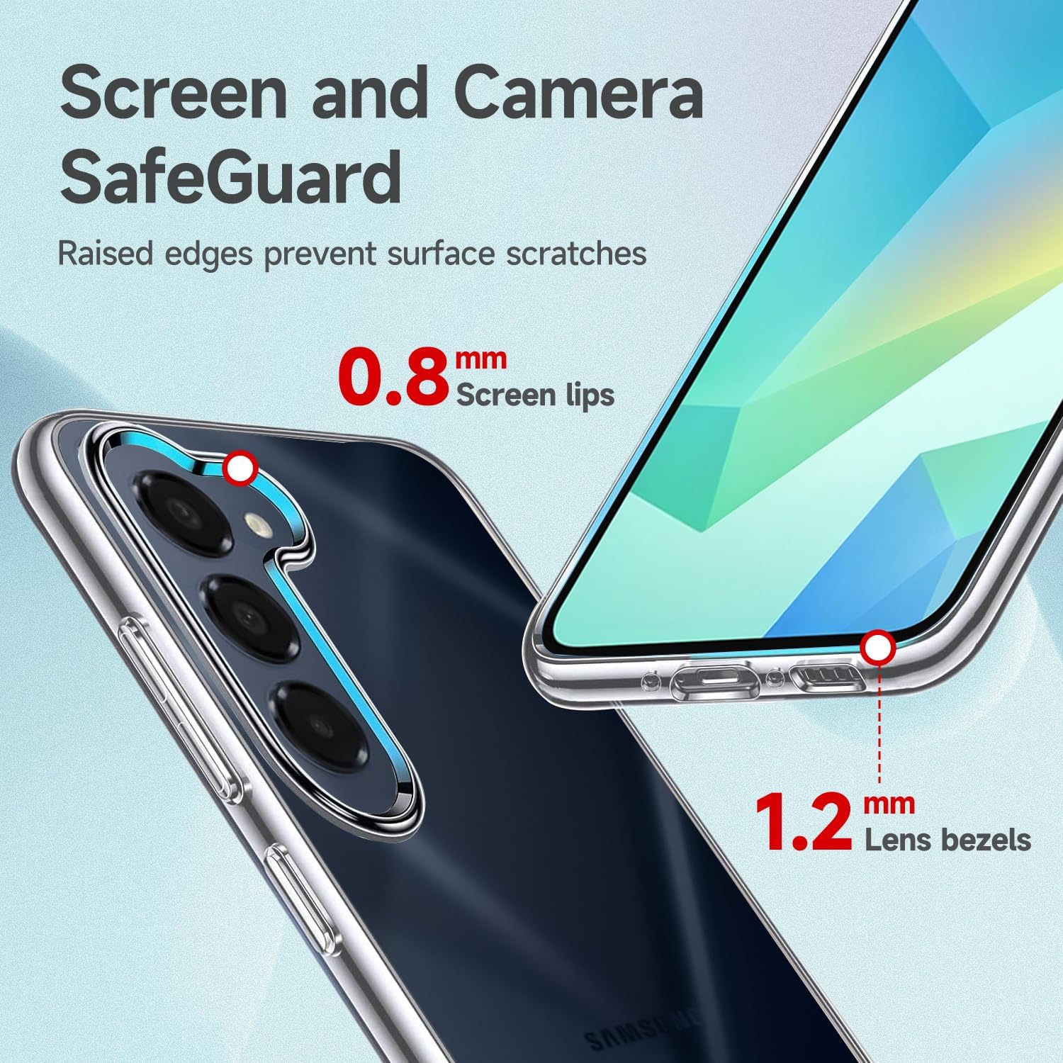 PROTECT  Samsung A16 Lucid Phone Case, Anti Scratch, Bundle, Screen Protector included, Protective, Clear, LSAMA16 - Image 2