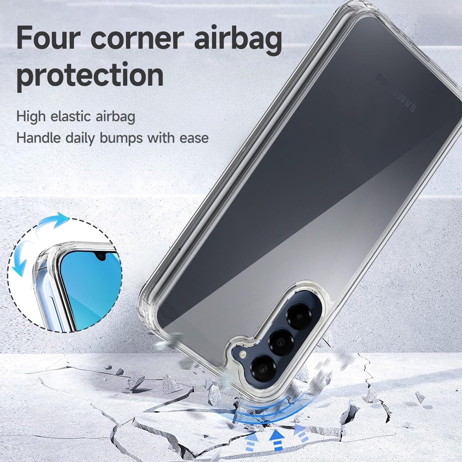 PROTECT  Samsung A16 Lucid Phone Case, Anti Scratch, Bundle, Screen Protector included, Protective, Clear, LSAMA16 - Image 4