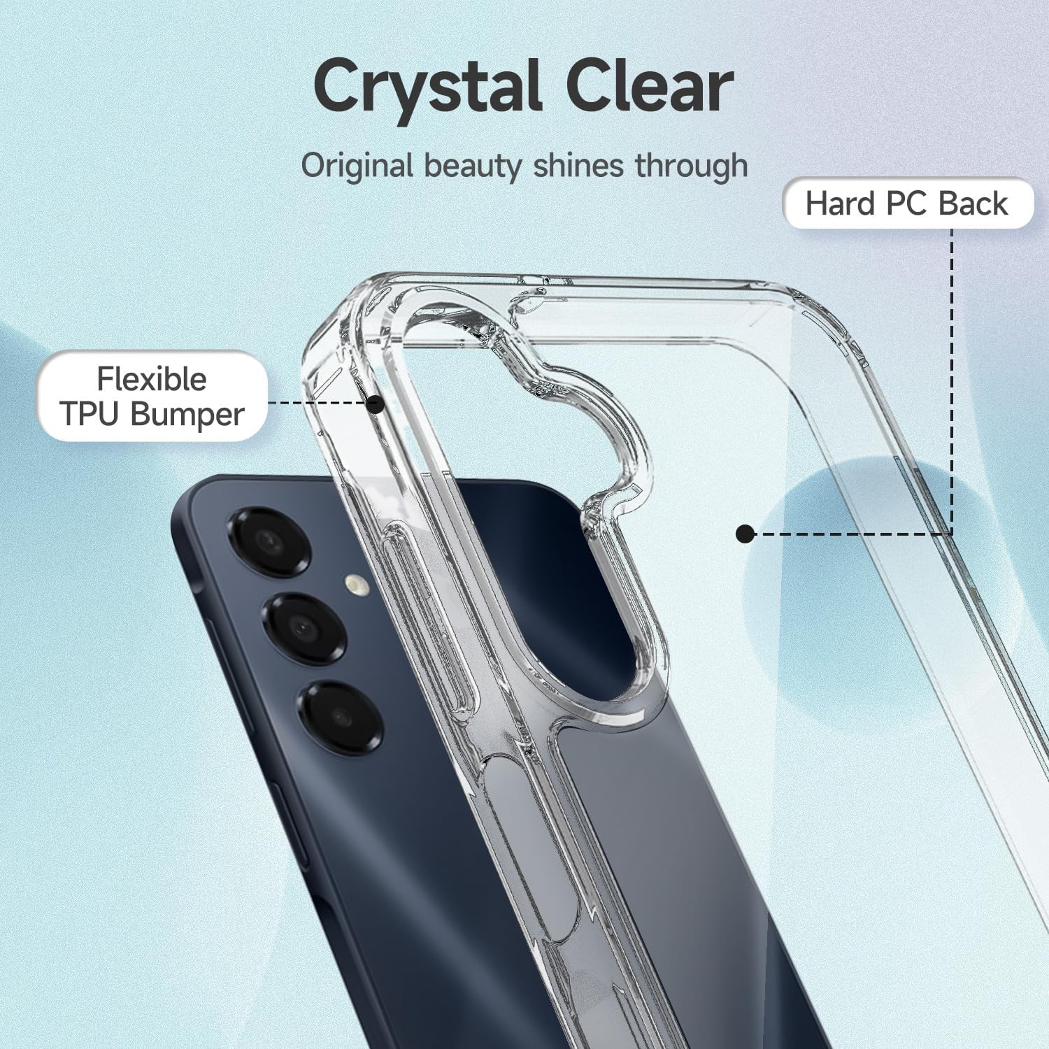 PROTECT  Samsung A16 Lucid Phone Case, Anti Scratch, Bundle, Screen Protector included, Protective, Clear, LSAMA16 - Image 5