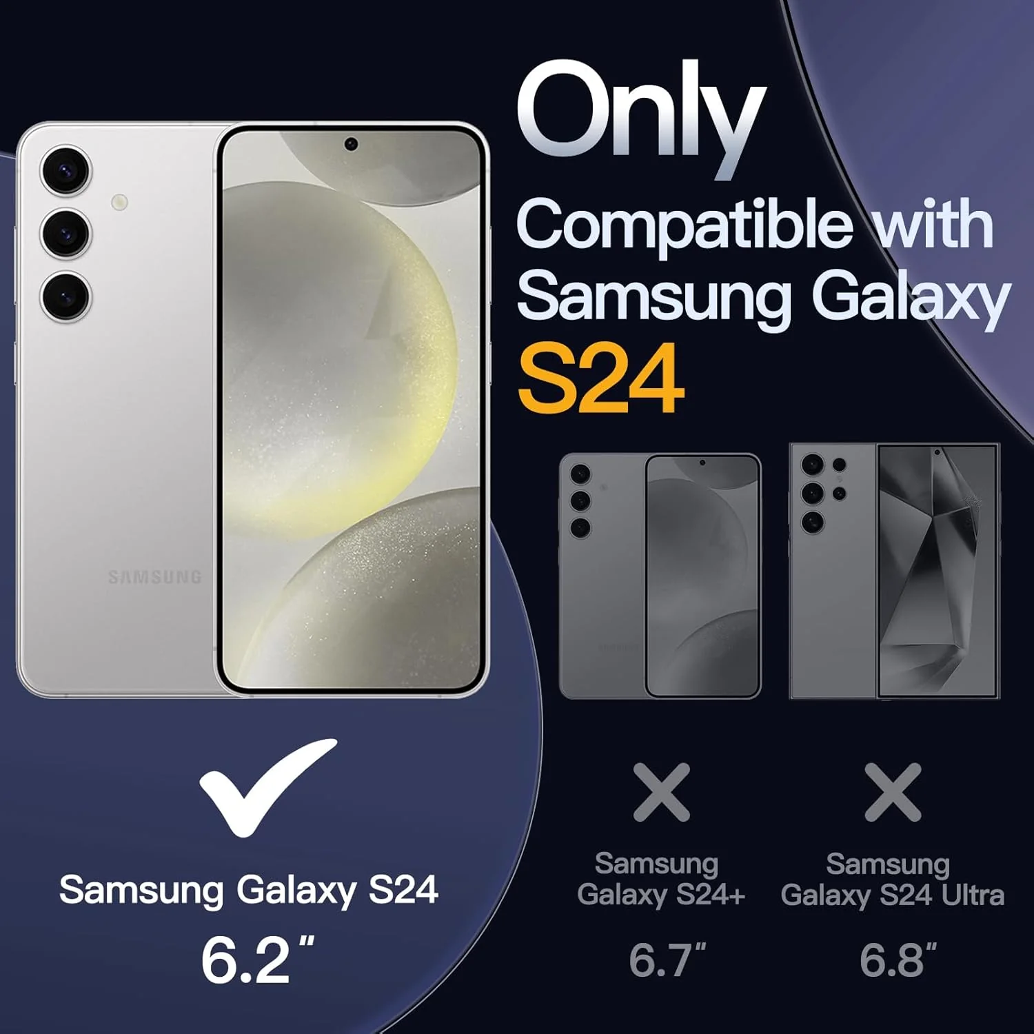 PROTECT Samsung S24 Magnetic Phone Case, Anti Scratch, Bundle, Hydrogel Screen Protector Included, Protective, Clear, MSAMS24 - Image 2