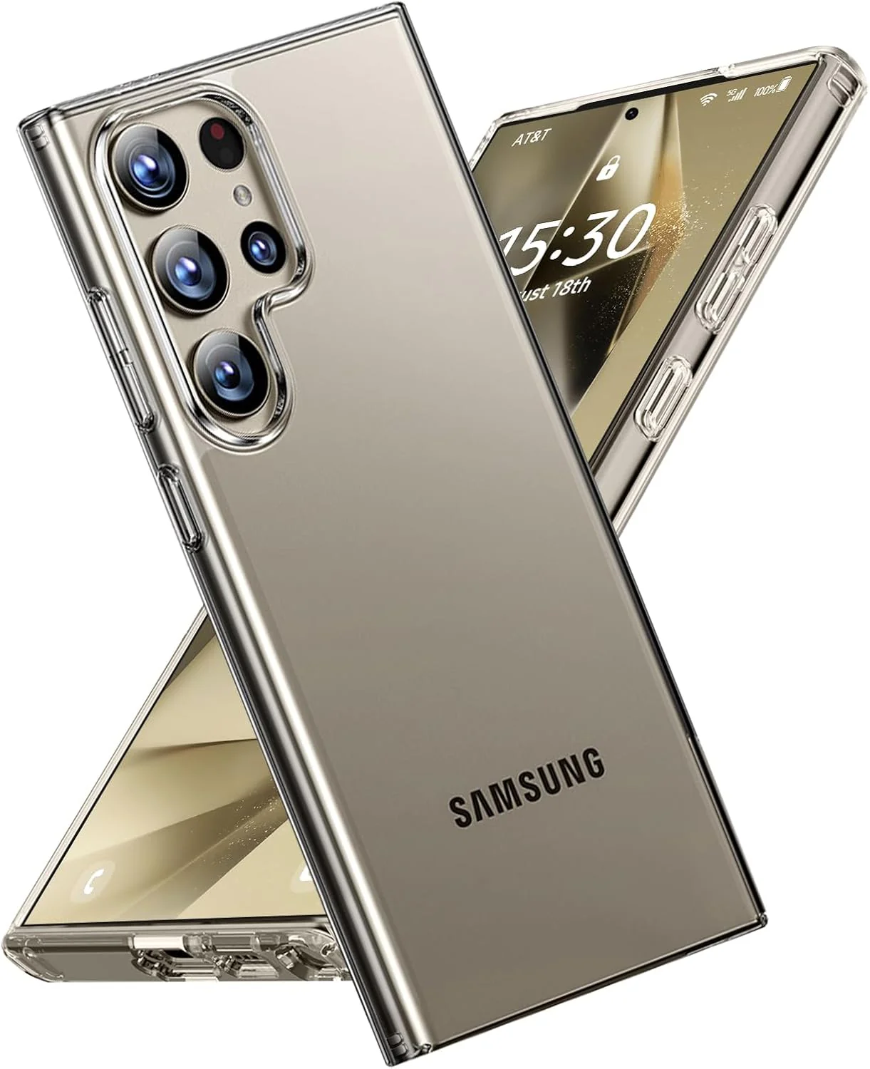 PROTECT Samsung S24 Ultra Lucid Phone Case, Anti Scratch, Bundle, Screen Protector included, Protective, Clear, LSAMS24U