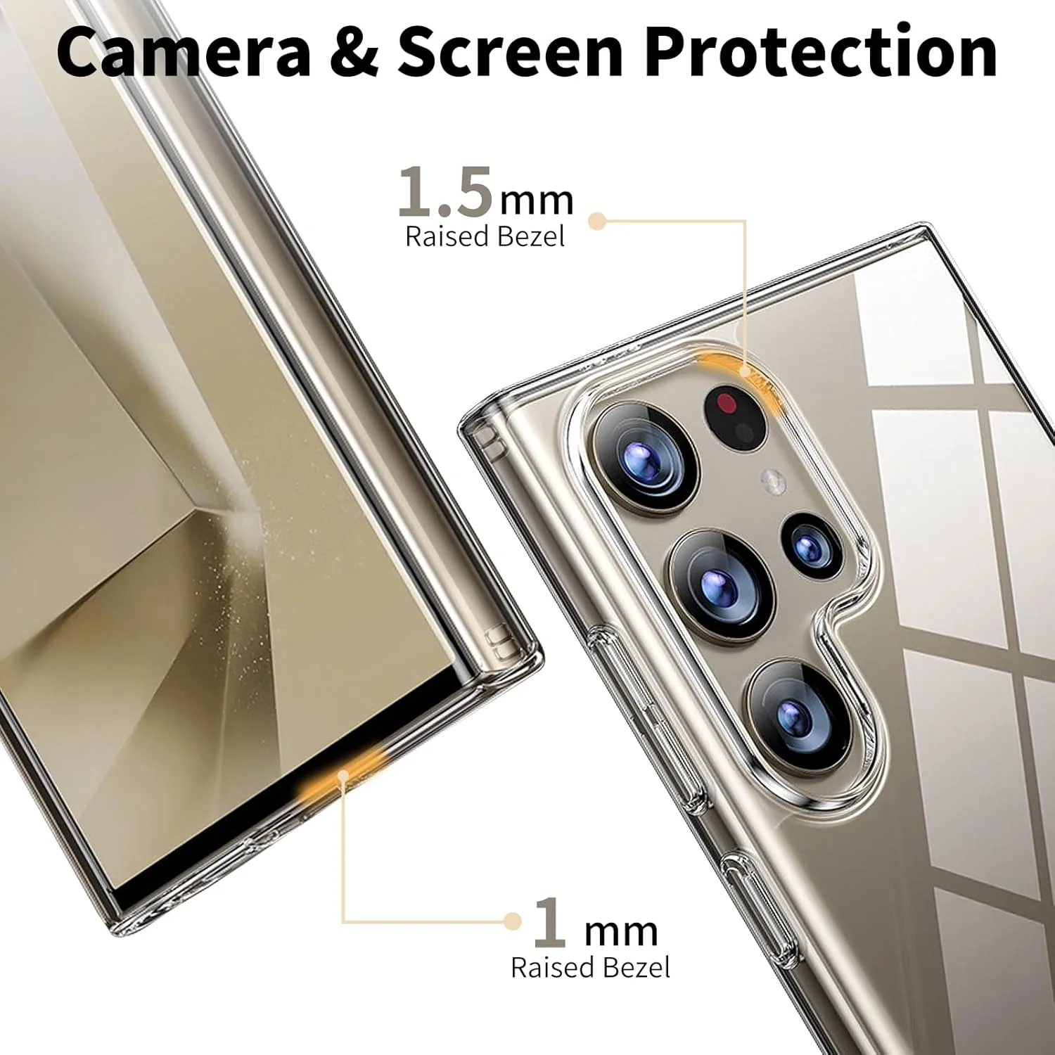 PROTECT Samsung S24 Ultra Lucid Phone Case, Anti Scratch, Bundle, Screen Protector included, Protective, Clear, LSAMS24U - Image 2