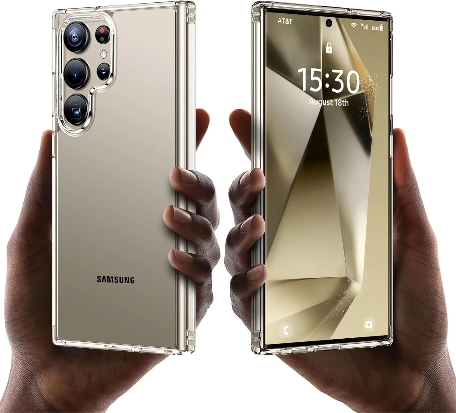 PROTECT Samsung S24 Ultra Lucid Phone Case, Anti Scratch, Bundle, Screen Protector included, Protective, Clear, LSAMS24U - Image 4