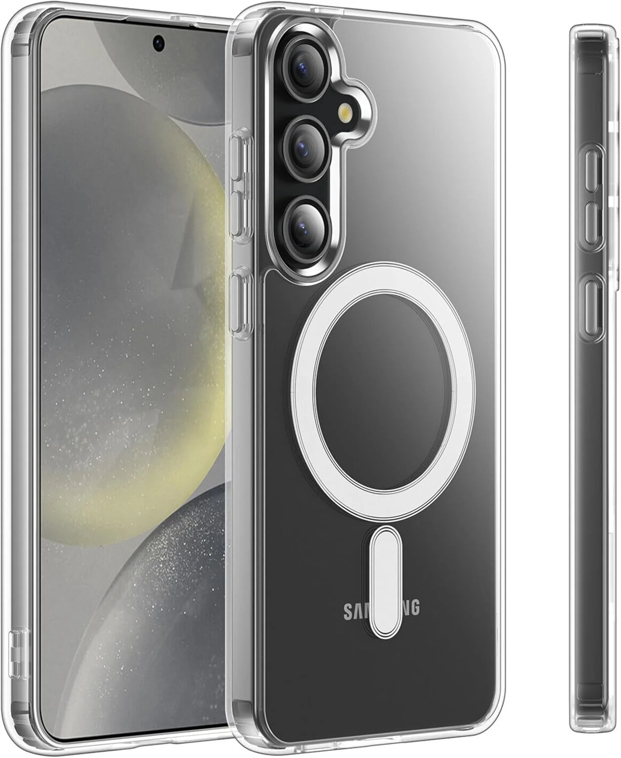 PROTECT  Samsung S25 Magnetic Phone Case, Anti Scratch, Transparent, Protective, Clear, MSAMS25