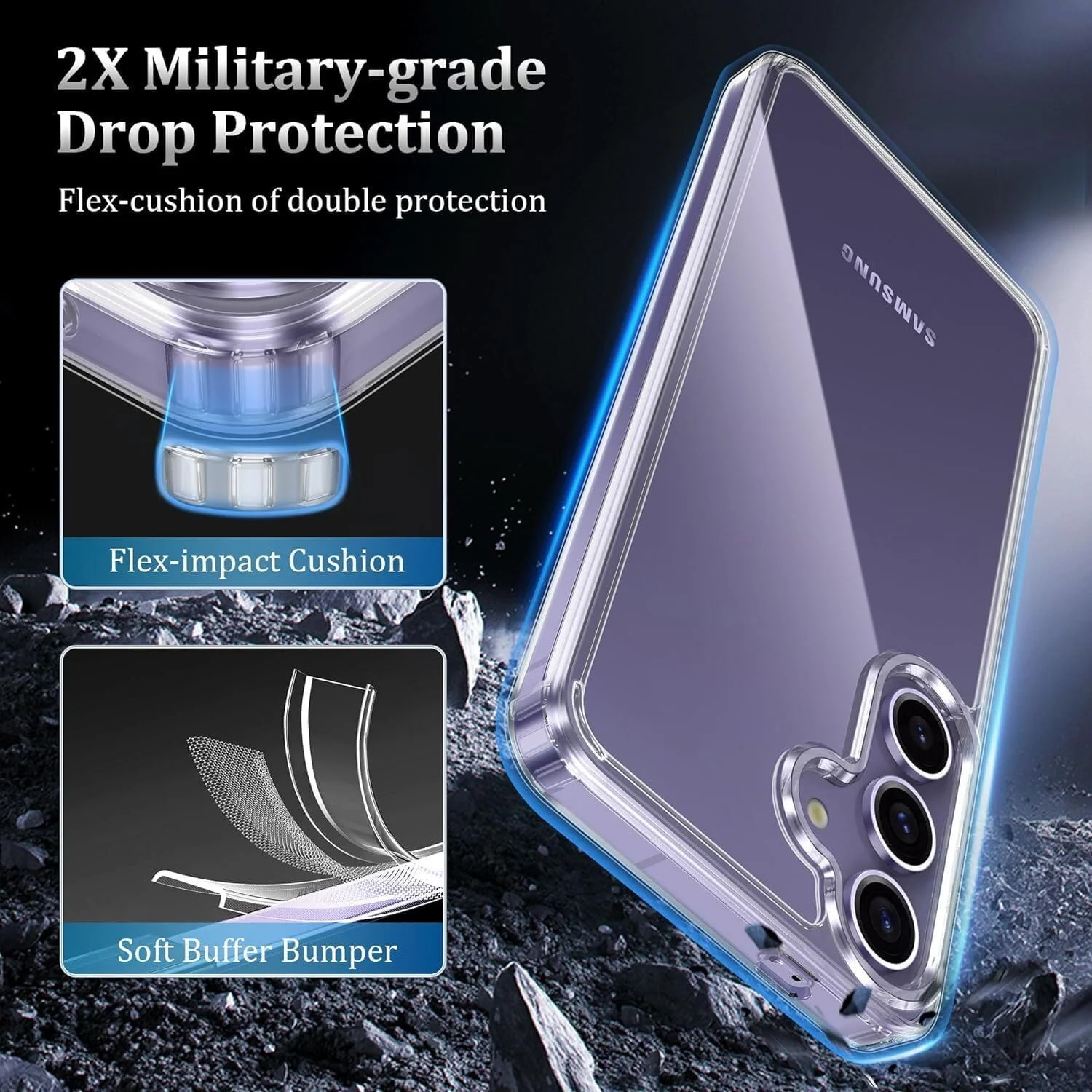 PROTECT  Samsung S25 Plus Lucid Phone Case, Anti Scratch, Transparent, Protective, Clear, LSAMS25P - Image 2