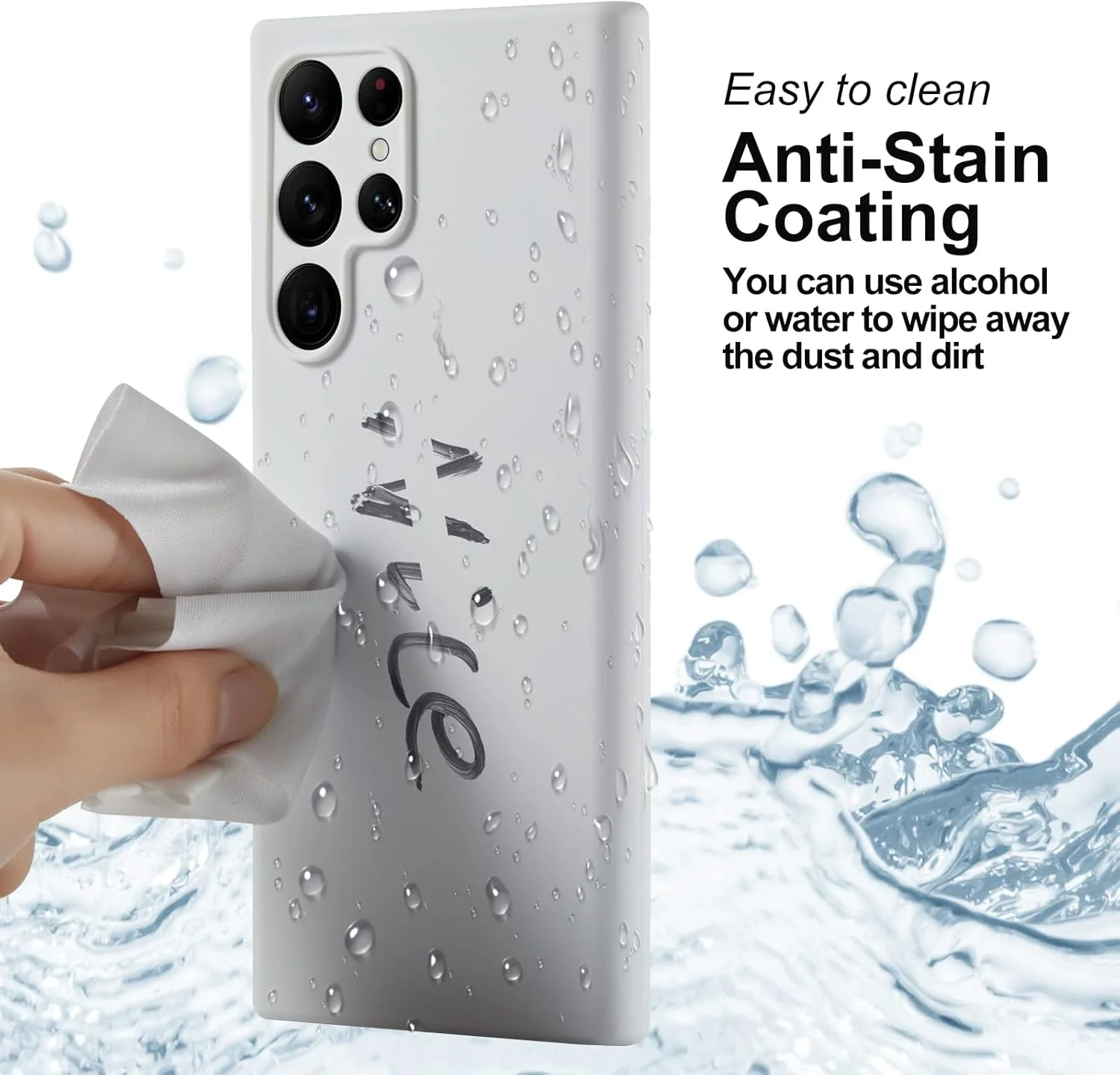 PROTECT  Samsung S25 Ultra Silicon Phone Case, Magnetic, Protective, Anti Scratch, Silver, SMS25USLV - Image 3