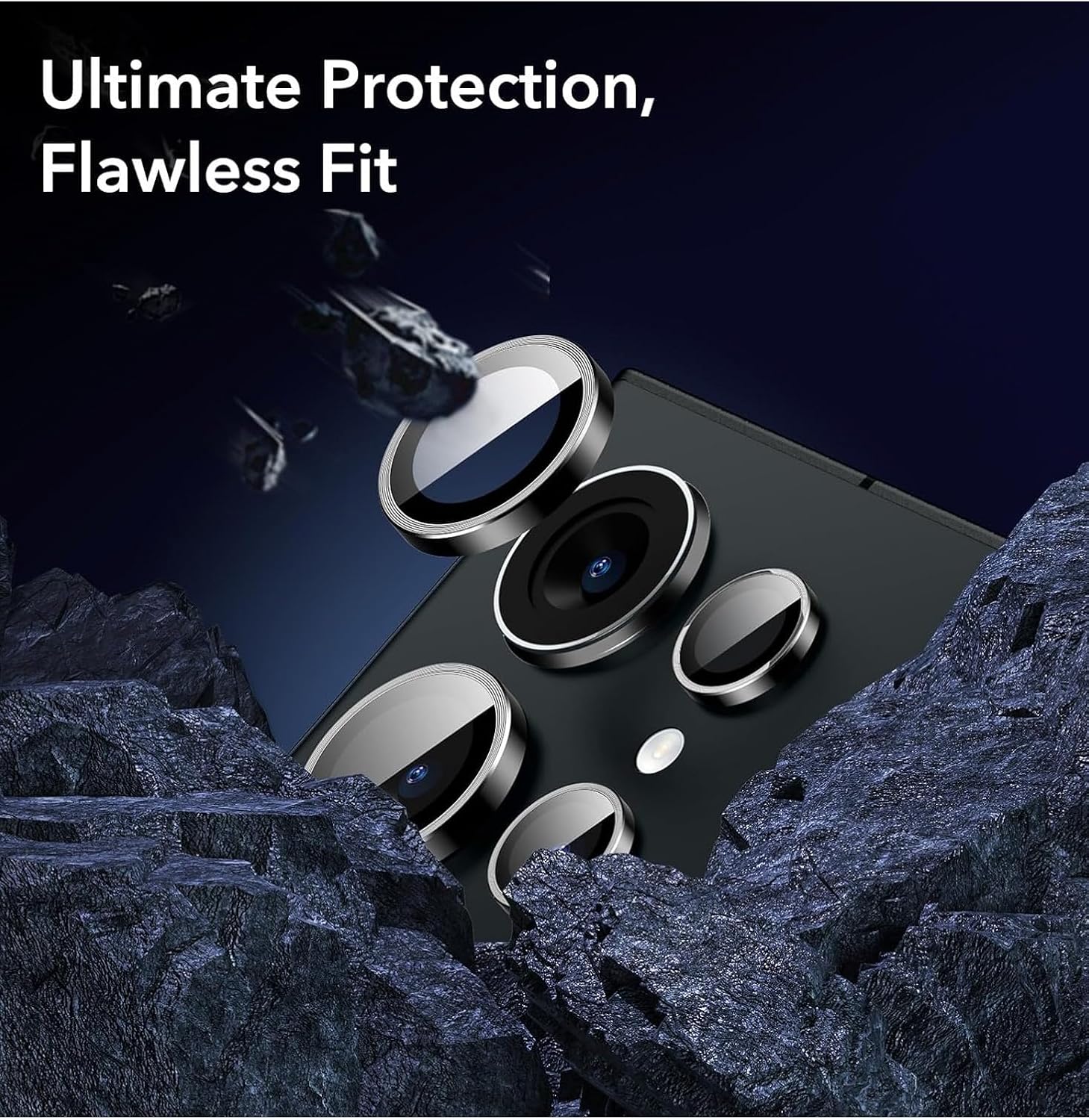 PROTECT Samsung S25 Ultra Xzoom Lens Protector, Sapphire Glass, Alloy Material, Ultra Clear, Premium Finish, Silver, XSMS25USLV - Image 2