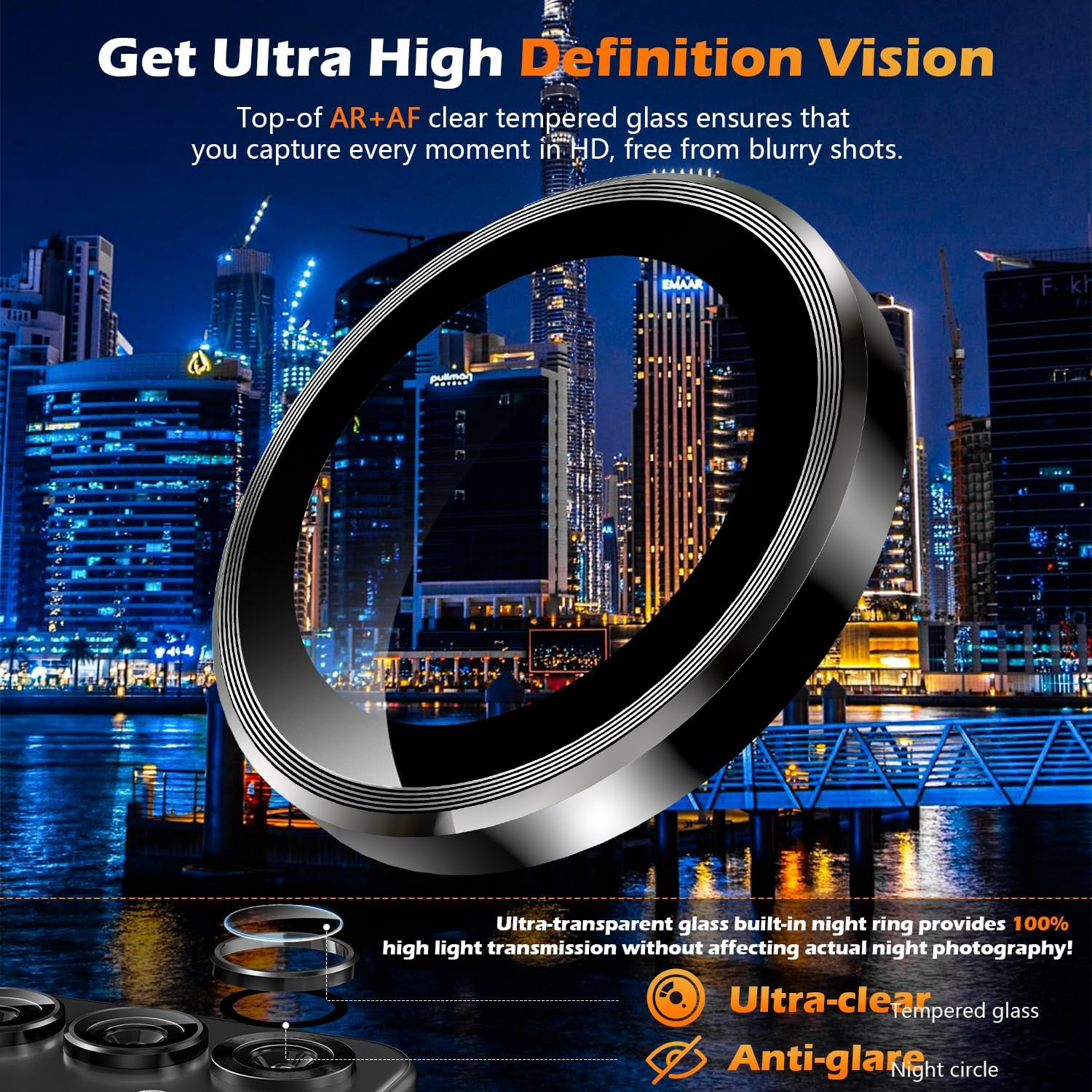 PROTECT Samsung S25 Xzoom Lens Protector, Sapphire Glass, Alloy Material, Ultra Clear, Premium Finish, Black, XSMS25BLK - Image 3