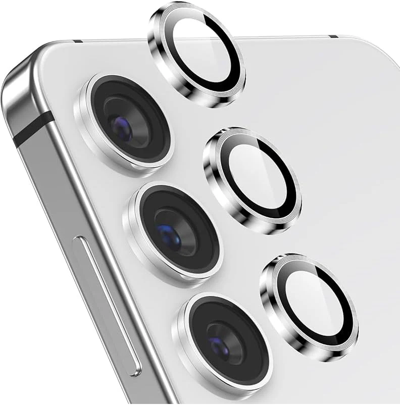 PROTECT  Samsung S25 Xzoom Lens Protector, Sapphire Glass, Alloy Material, Ultra Clear, Premium Finish, Silver, XSMS25SLV