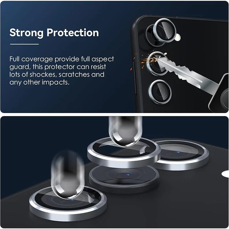 PROTECT  Samsung S25 Xzoom Lens Protector, Sapphire Glass, Alloy Material, Ultra Clear, Premium Finish, Silver, XSMS25SLV - Image 2
