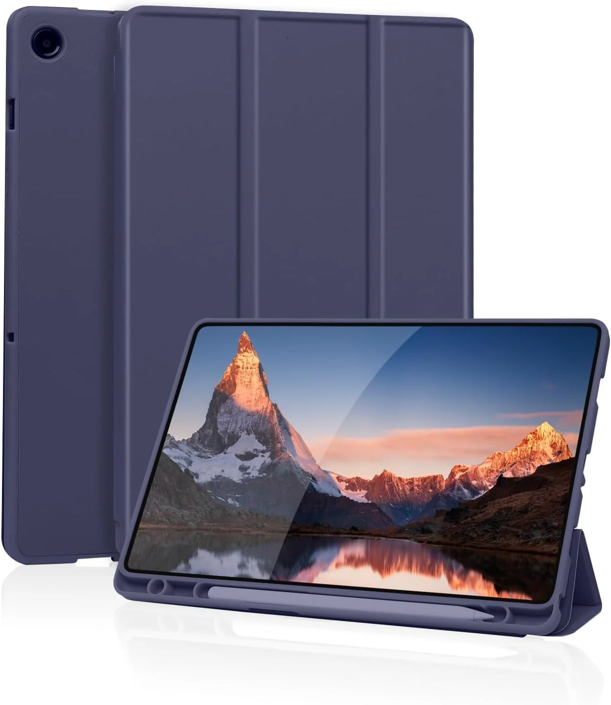 PROTECT  Samsung Tab A9 Protective Tablet Cover, Silcon, Trifold Stand , Auto Wakeup Sleep, Pen Slot, Blue, PSTA9BLU