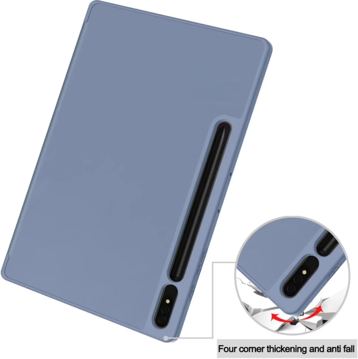 PROTECT Samsung Tab S10 Plus Protective Tablet Cover, Silcon, Trifold Stand , Auto Wakeup Sleep, Pen Slot, Blue, PSTS10PBLU - Image 6