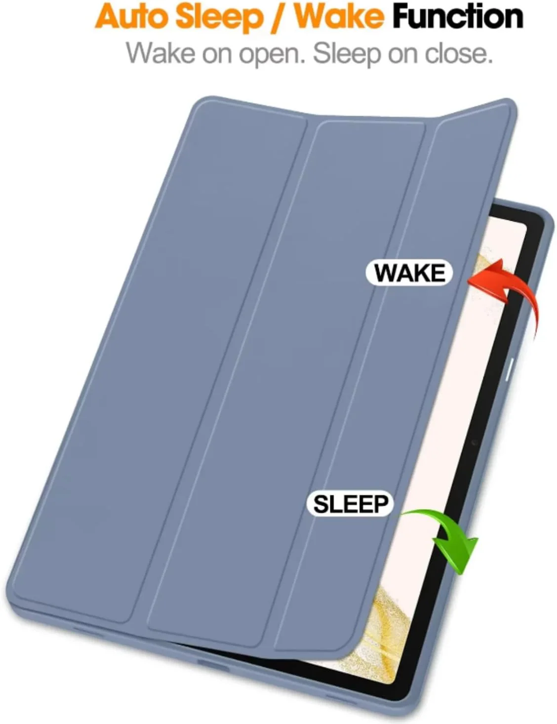 PROTECT  Samsung Tab S10 Ultra Protective Tablet Cover, Silcon, Trifold Stand , Auto Wakeup Sleep, Pen Slot, Blue, PSTS10UBLU - Image 2