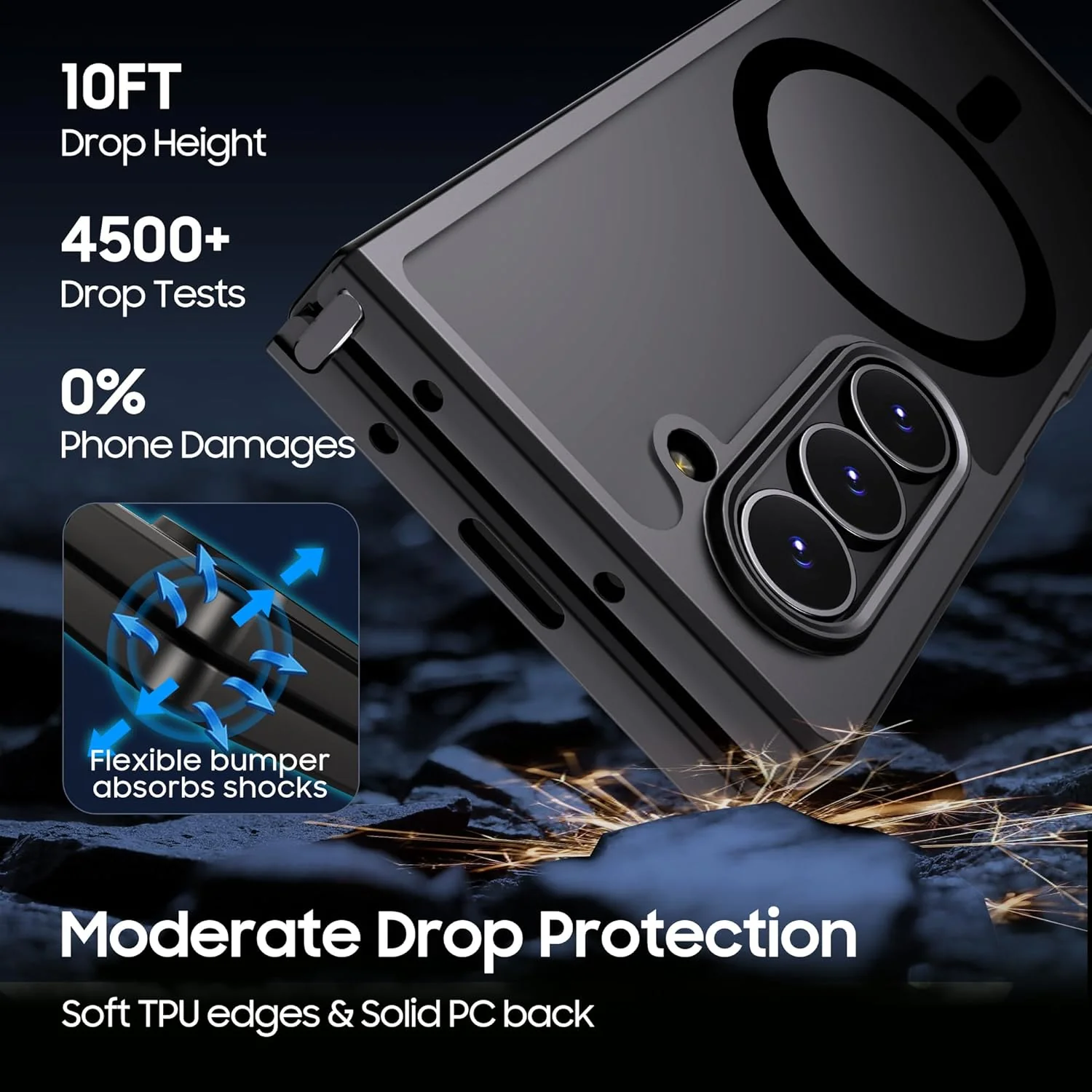 PROTECT  Samsung Z FOLD 6 Fume Phone Case, Magnetic, Black, FMSFLD6BLK - Image 5
