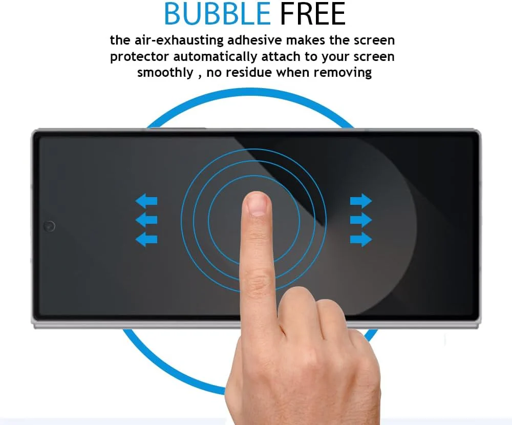 PROTECT  Samsung Z FOLD 6 Privacy Screen Protector,  9D Tempered Glass, Anti Scratch, Matte , Black, PZFLD6 - Image 6