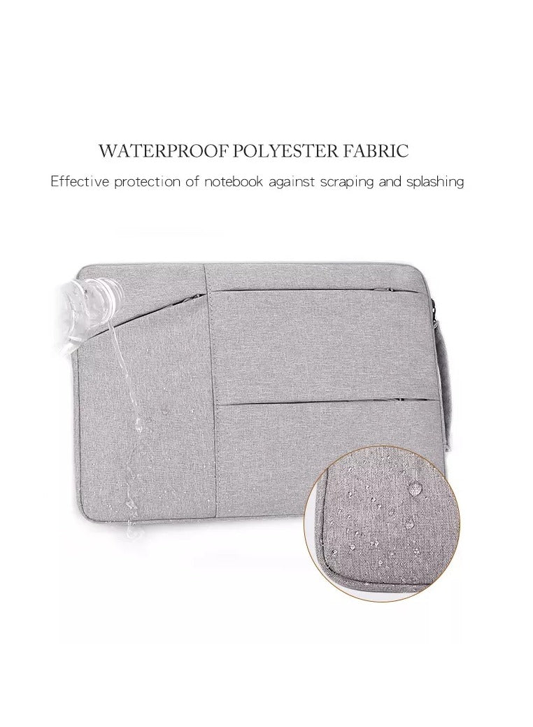 PROTECT Slim Sleeve Laptop Bag, 13.3 inch, Oxford Material, Grey, SLT13.3BGRY - Image 3