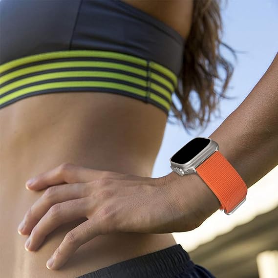 PROTECT Ultra Band Watch Strap, For Apple Watch, 38/40/41mm, Premium fabric, Orange, UWS41O - Image 3