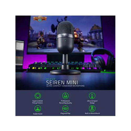 Razer Seiren Mini Ultracompact Microphone Black - Image 4