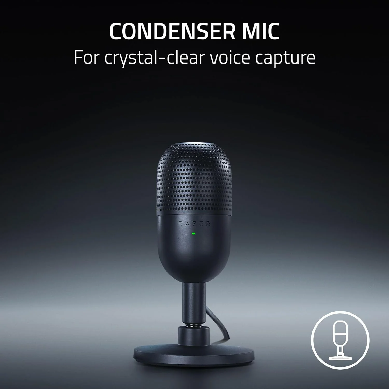 Razer Seiren V3 Mini Microphone, USB, Ultra Compact, Black, RZ19-05050100-R3U1 - Image 2