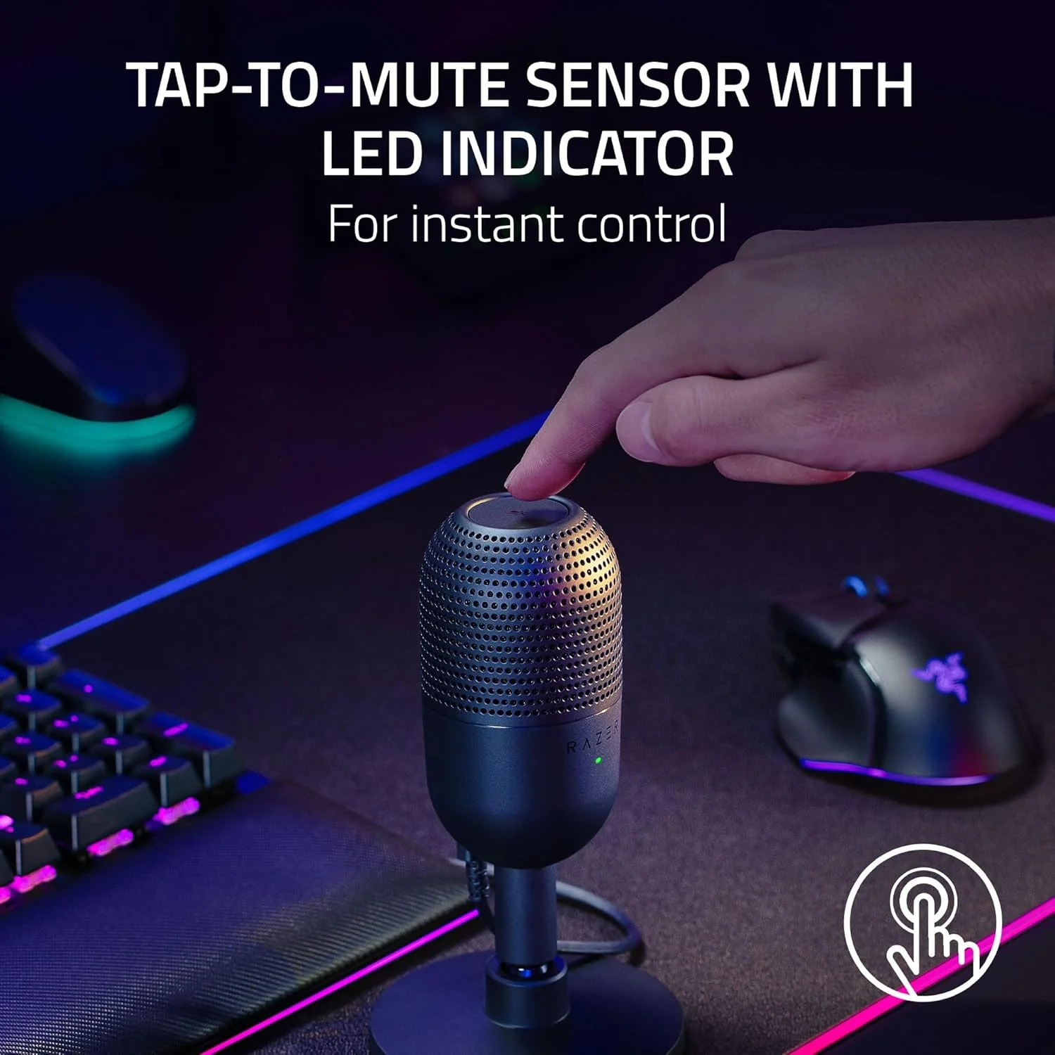 Razer Seiren V3 Mini Microphone, USB, Ultra Compact, Black, RZ19-05050100-R3U1 - Image 3
