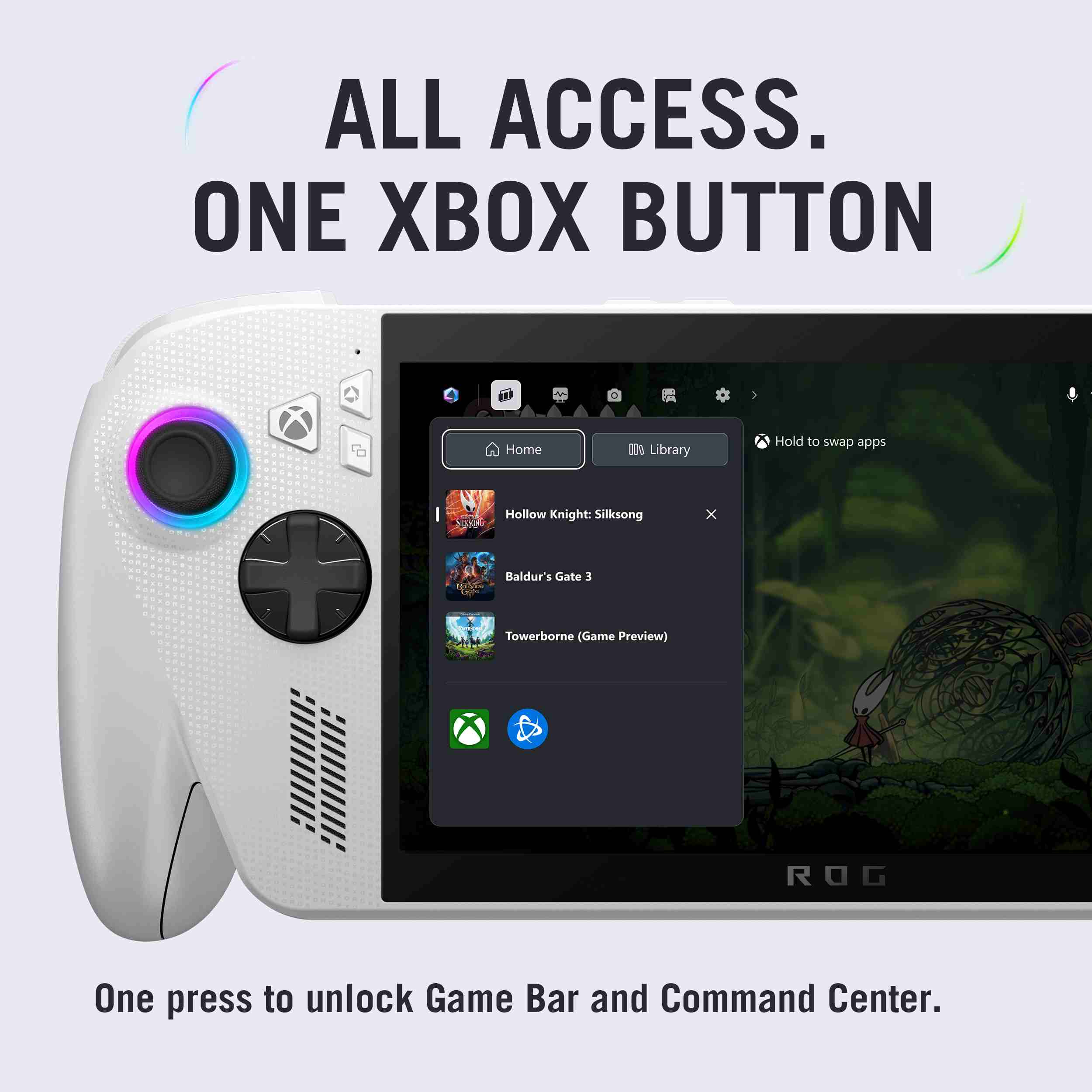 ROG XBOX Ally Gaming Handheld Ryzen Z2 A Processor, 16GB RAM, 512GB Storage, 7-inch display, Windows 11 Home, White - Image 9