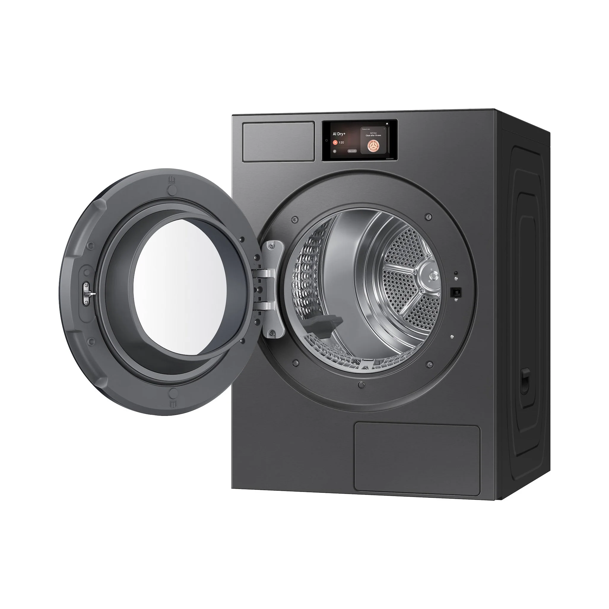Samsung Bespoke AI Laundry Hybrid Heat Pump Dryer, 17KG, Wi-Fi, Touch Display, Black, DV90F17CDSGU - Image 4