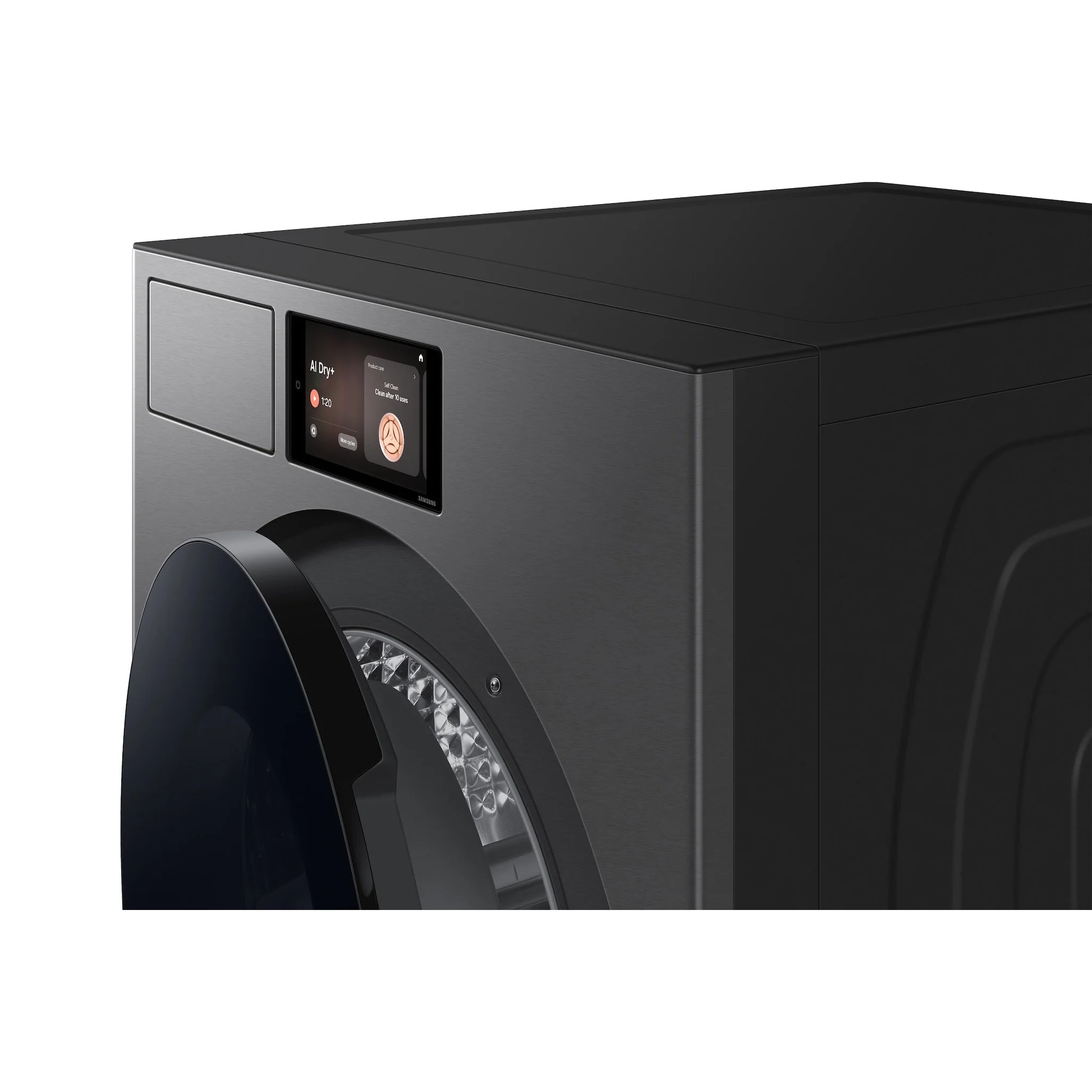 Samsung Bespoke AI Laundry Hybrid Heat Pump Dryer, 17KG, Wi-Fi, Touch Display, Black, DV90F17CDSGU - Image 6