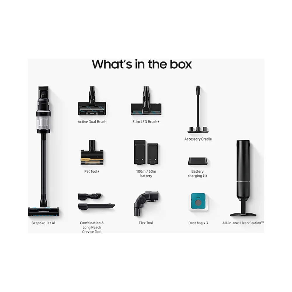 Samsung Bespoke AI Cordless Stick Vacuum Cleaner Black - Image 7