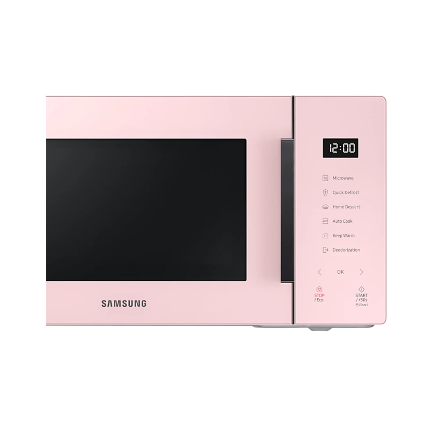 Samsung Bespoke Solo Microwave Oven with Quick Defrost and Glass Touch, 23L, Pink - MS23T5018AP/SG - Image 6