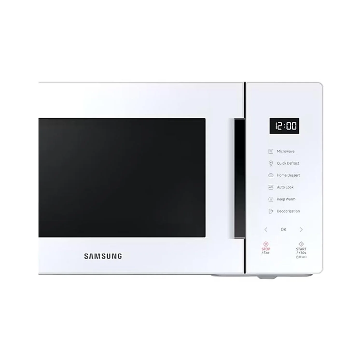 Samsung Bespoke Solo Microwave Oven with Quick Defrost and Glass Touch, 23L, White - MS23T5018AW/SG - Image 6