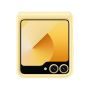 Samsung Flip6 Flap Vegan Leather Case Yellow