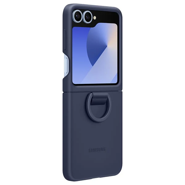 Samsung Flip6 Silicone Case with Ring DARK BLUE - Image 4