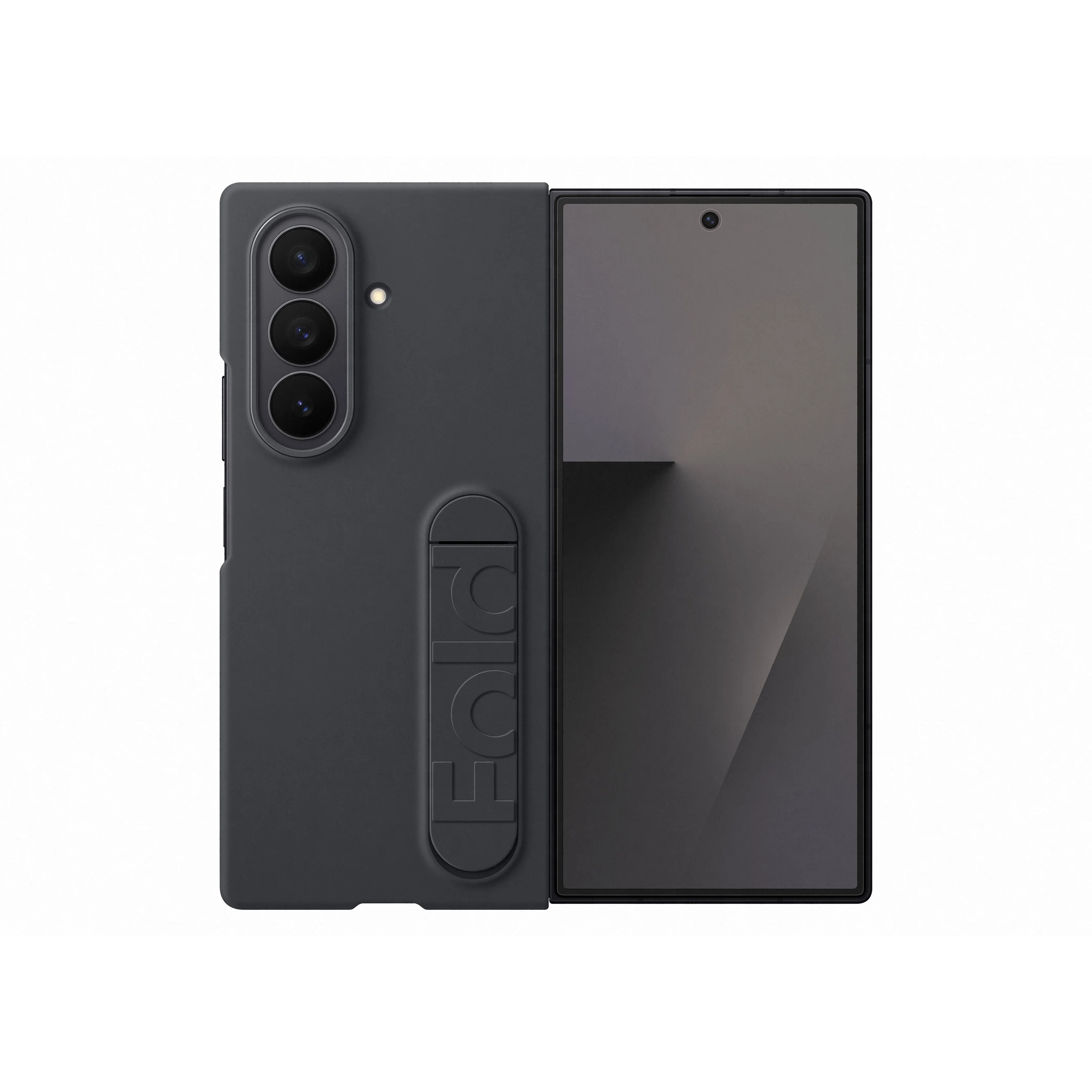Samsung Galaxy Z Fold7 Silicone Grip Case with Stand, Black