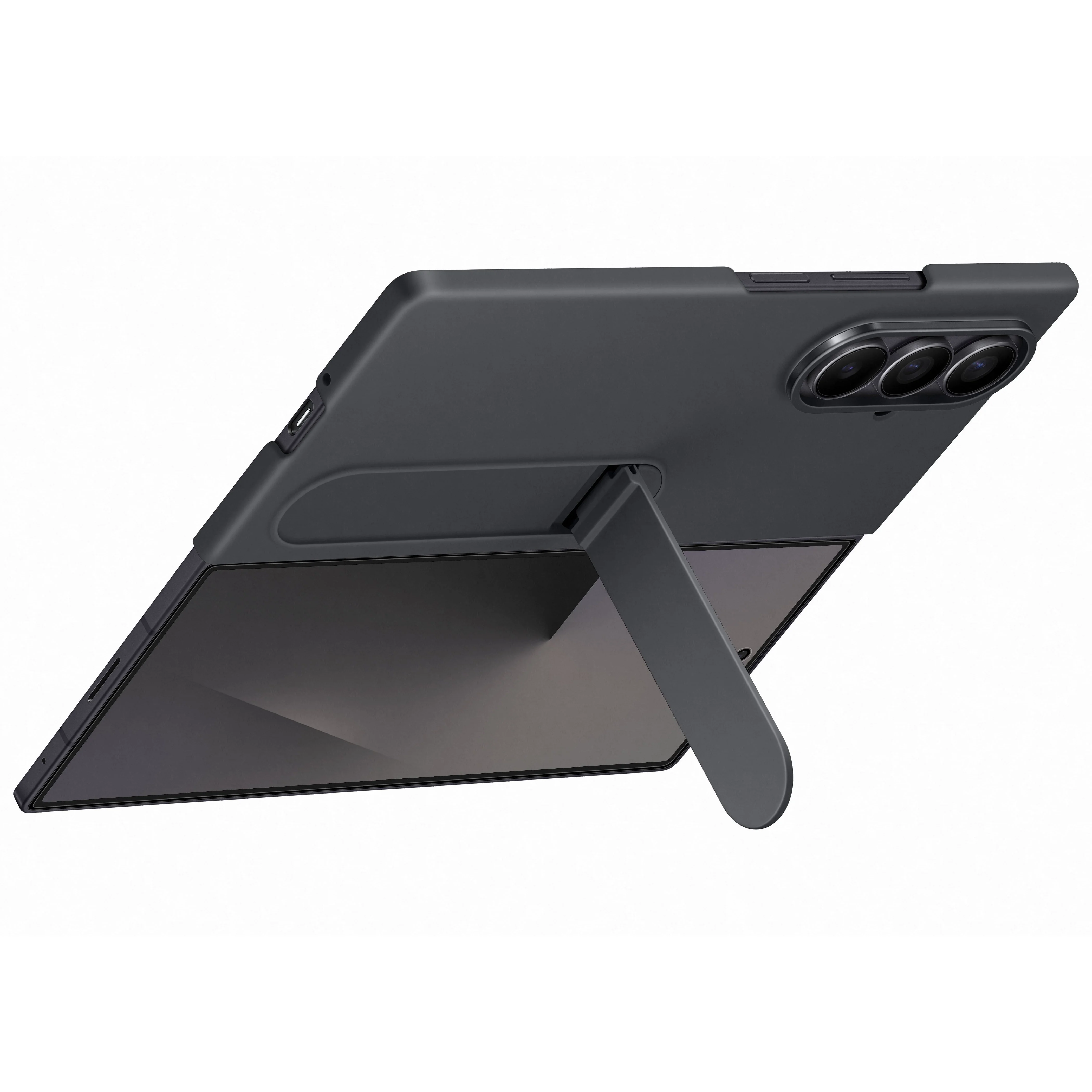 Samsung Galaxy Z Fold7 Silicone Grip Case with Stand, Black - Image 4