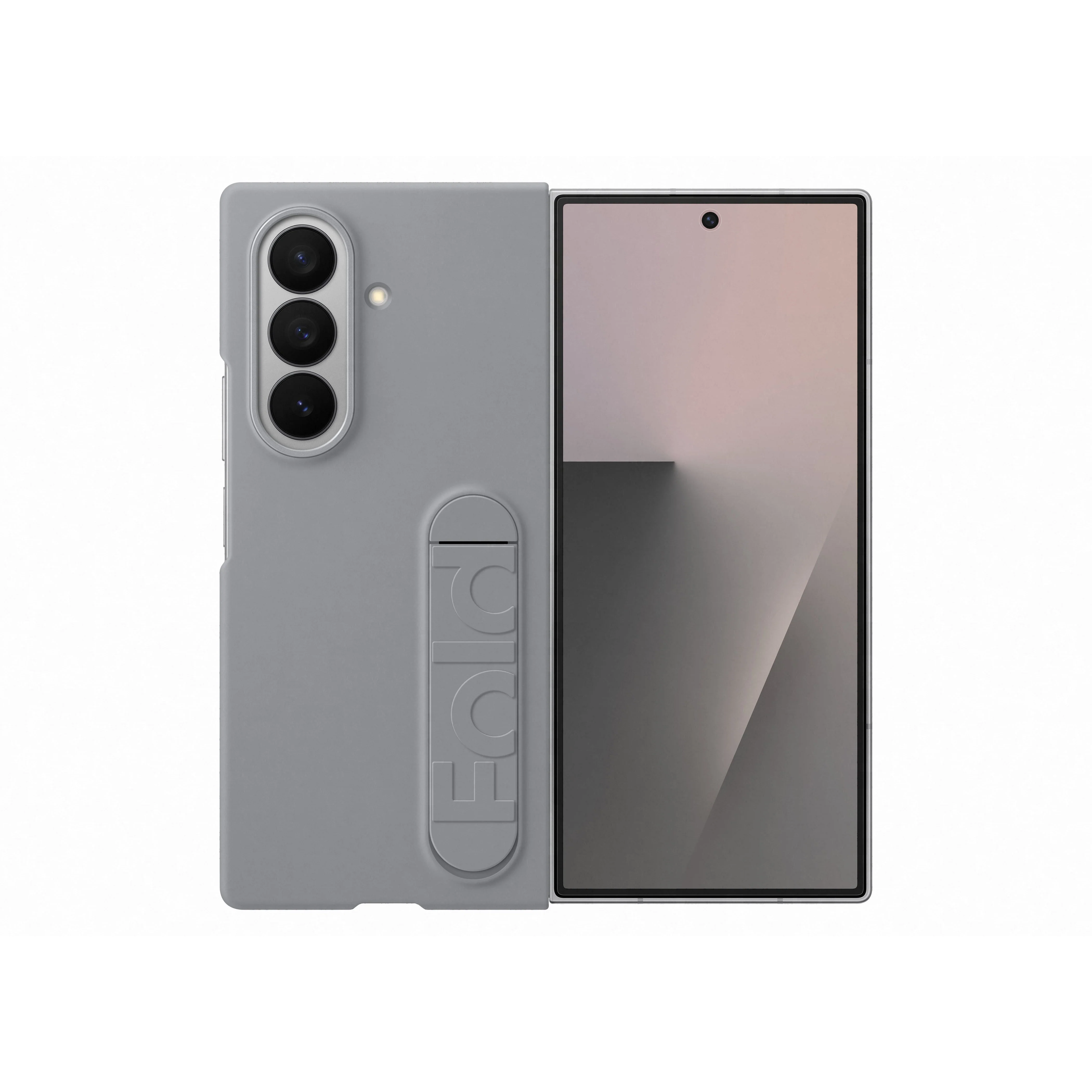 Samsung Galaxy Z Fold7 Silicone Grip Case with Stand, Gray