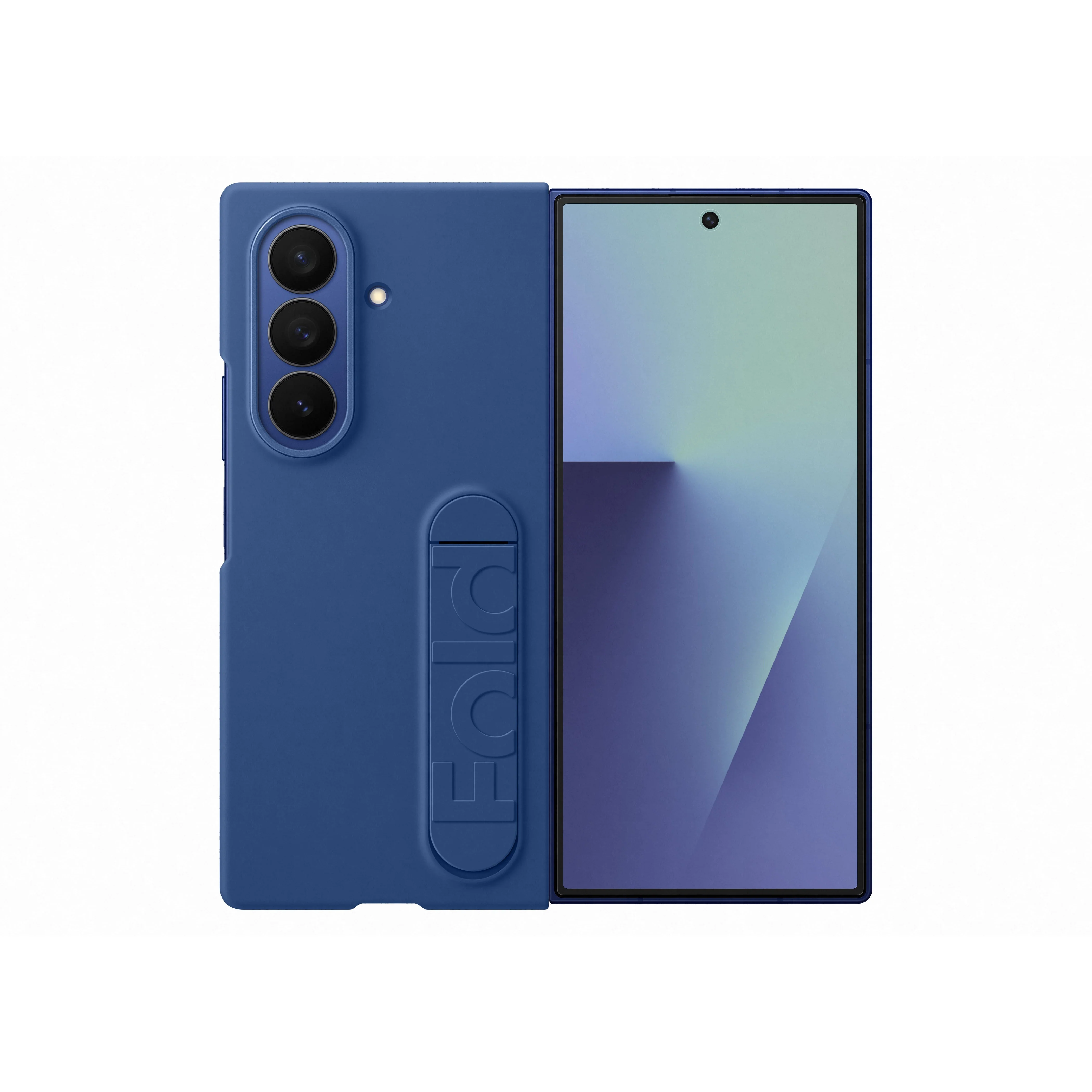 Samsung Galaxy Z Fold7 Silicone Grip Case with Stand, Navy