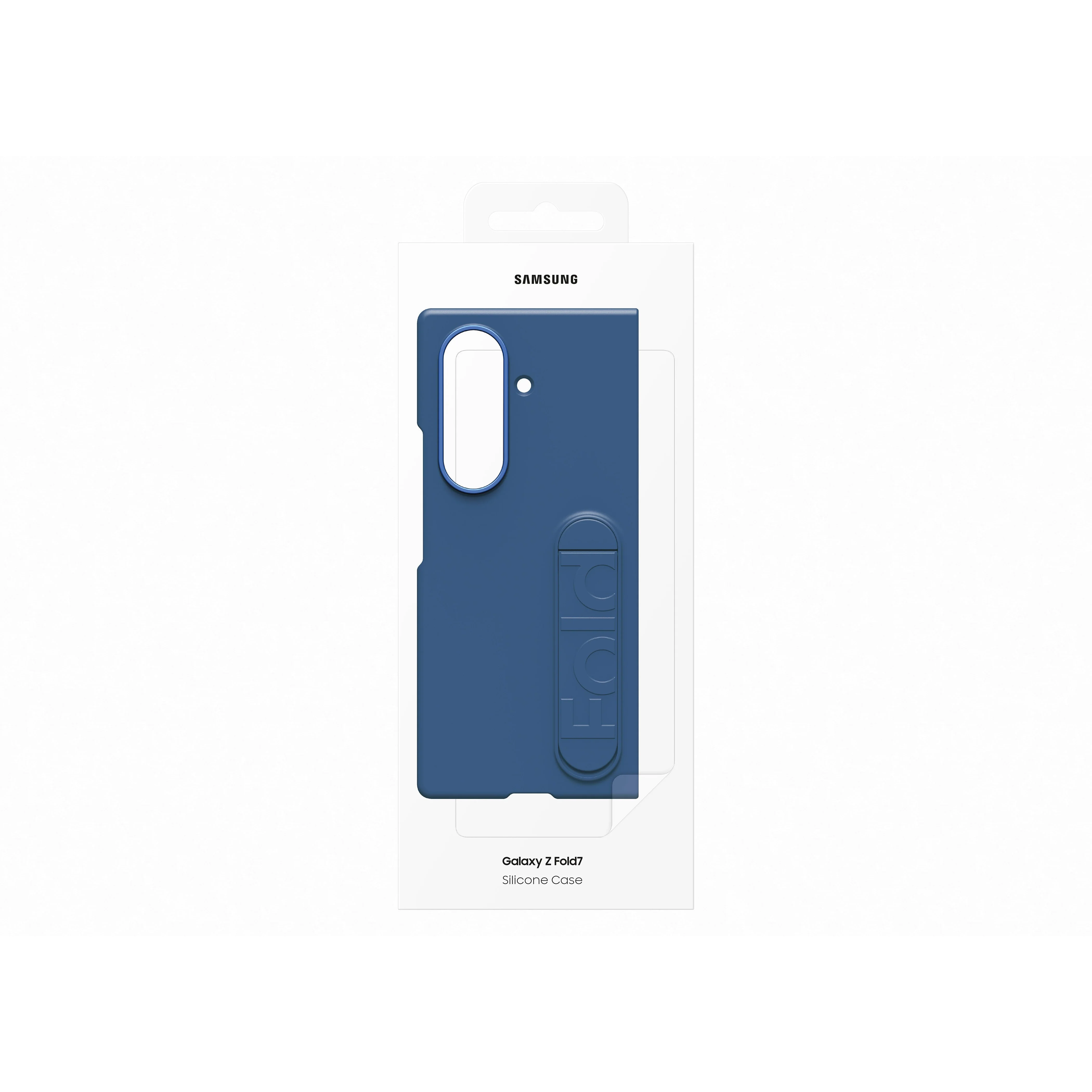 Samsung Galaxy Z Fold7 Silicone Grip Case with Stand, Navy - Image 2