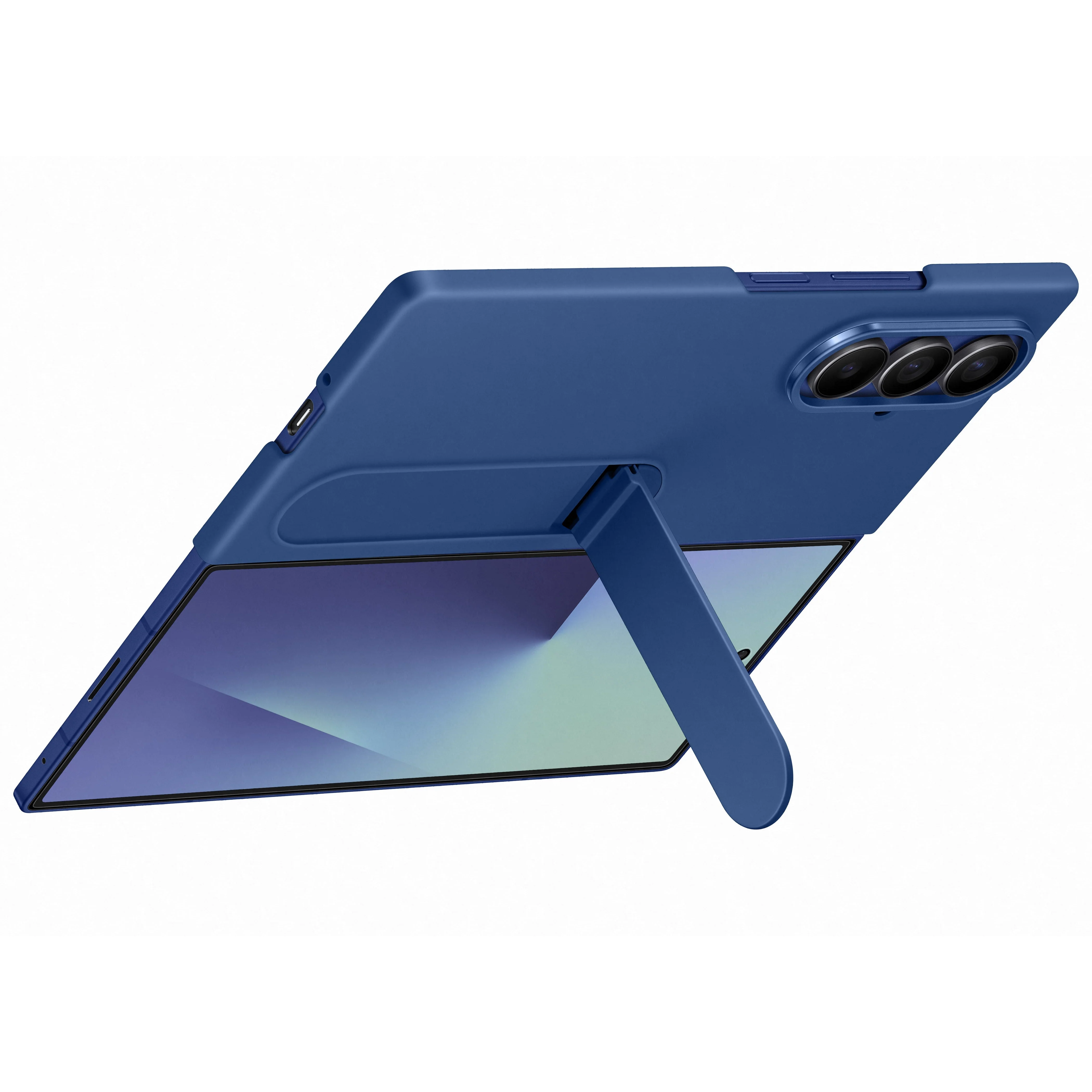 Samsung Galaxy Z Fold7 Silicone Grip Case with Stand, Navy - Image 5