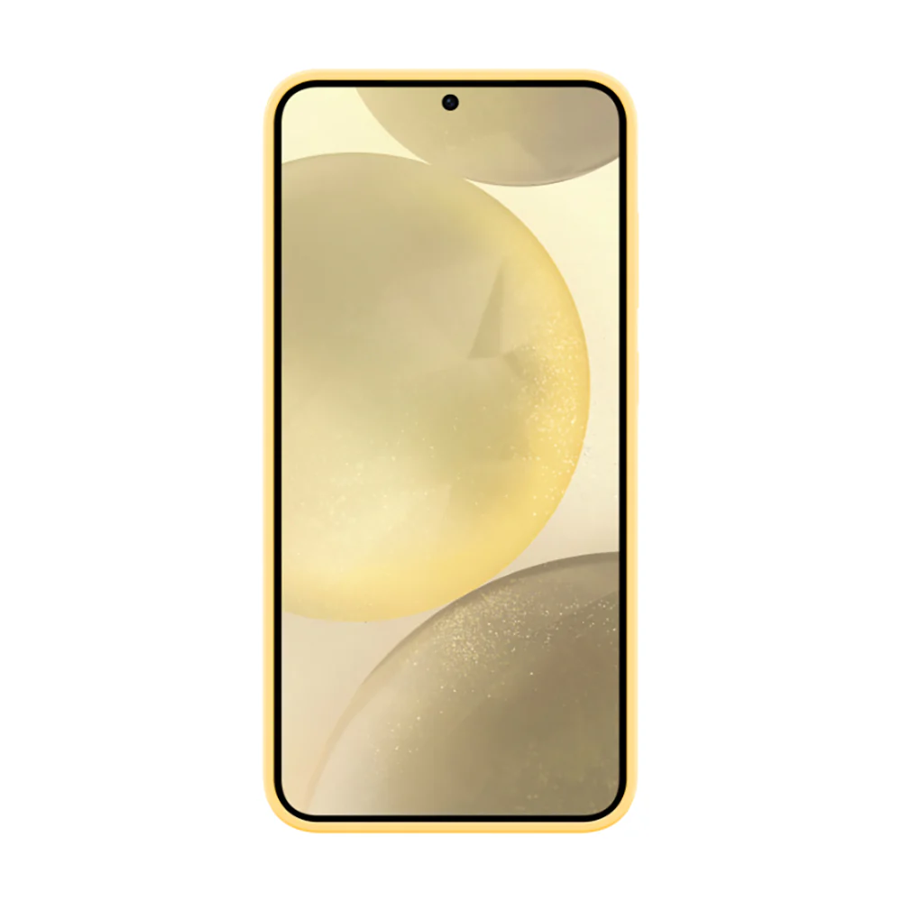 Silicone Case Cover for Samsung Galaxy S24 Plus Yellow - Image 3