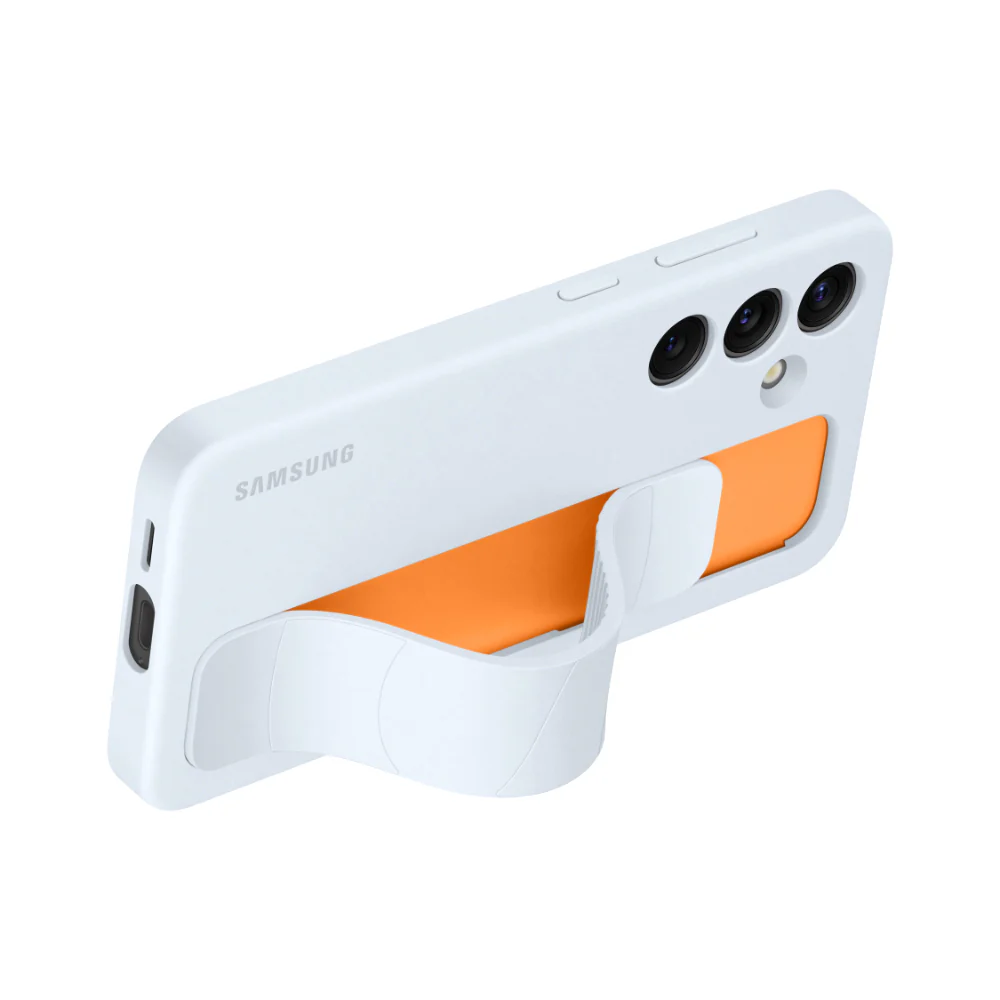 Standing Grip Case Cover for Samsung Galaxy S24 Light Blue - Image 4