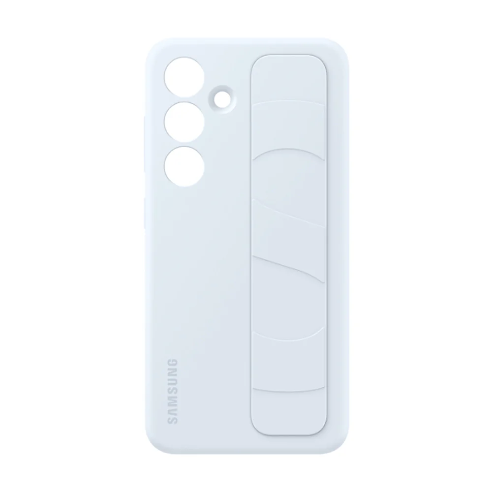 Standing Grip Case Cover for Samsung Galaxy S24 Light Blue - Image 5