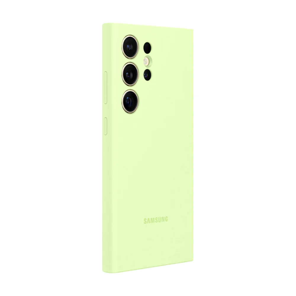 Silicone Case Cover for Samsung Galaxy S24 Ultra Lime - Image 6