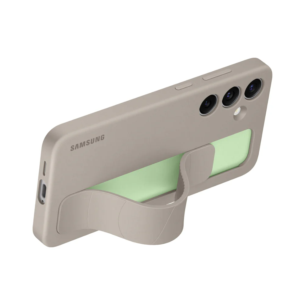 Standing Grip Case Cover for Samsung Galaxy S24 Plus Taupe - Image 4