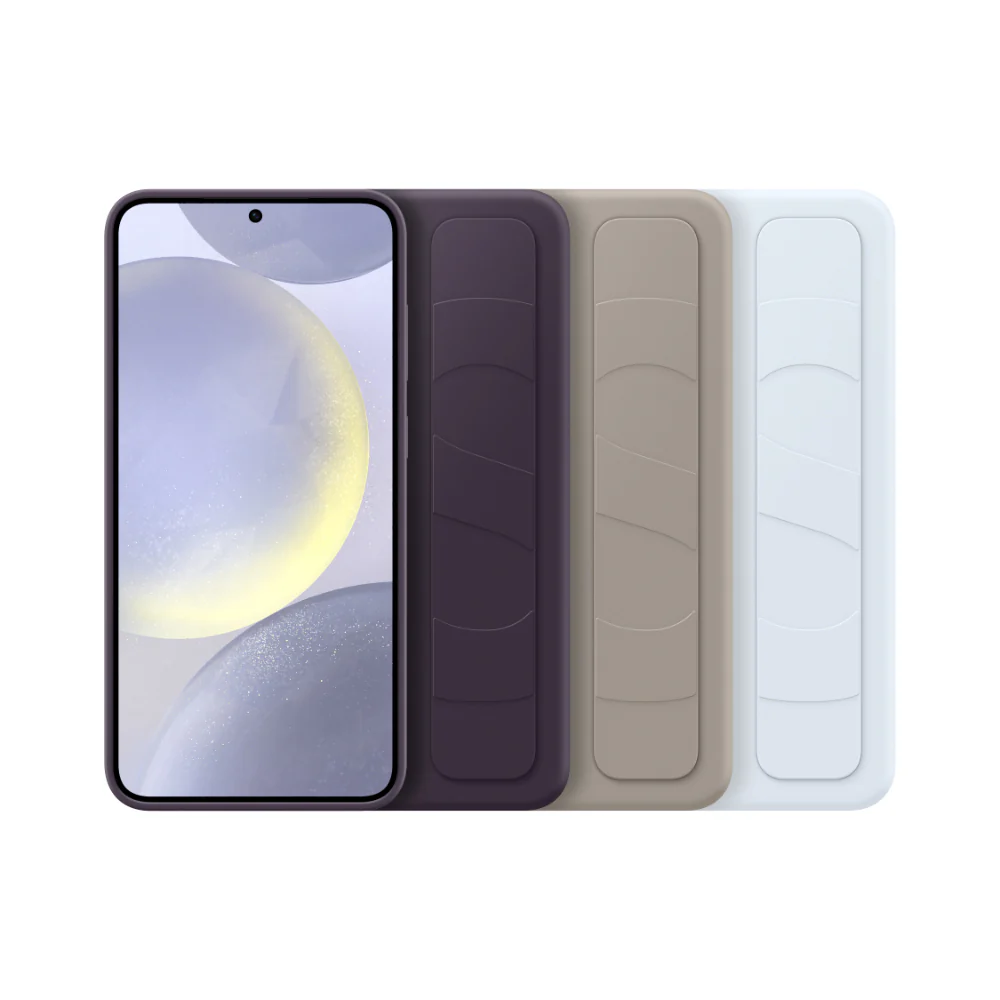 Standing Grip Case Cover for Samsung Galaxy S24 Plus Taupe - Image 6